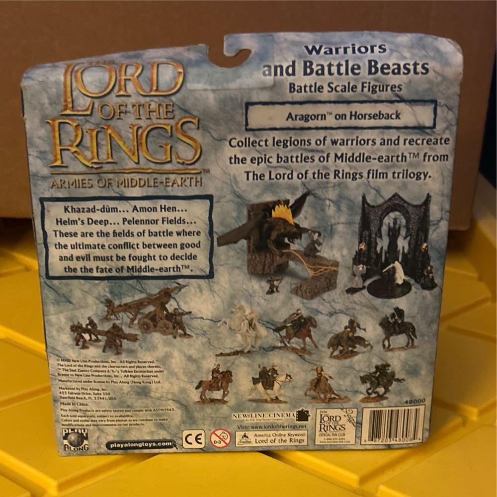 #48000 Play Along Toys: The Lord Of The Rings: Warriors And Battle Beasts: Aragon On Horseback - The Lord of the Rings vinyl figure collectible [Barcode 687203480084] - Main Image 2