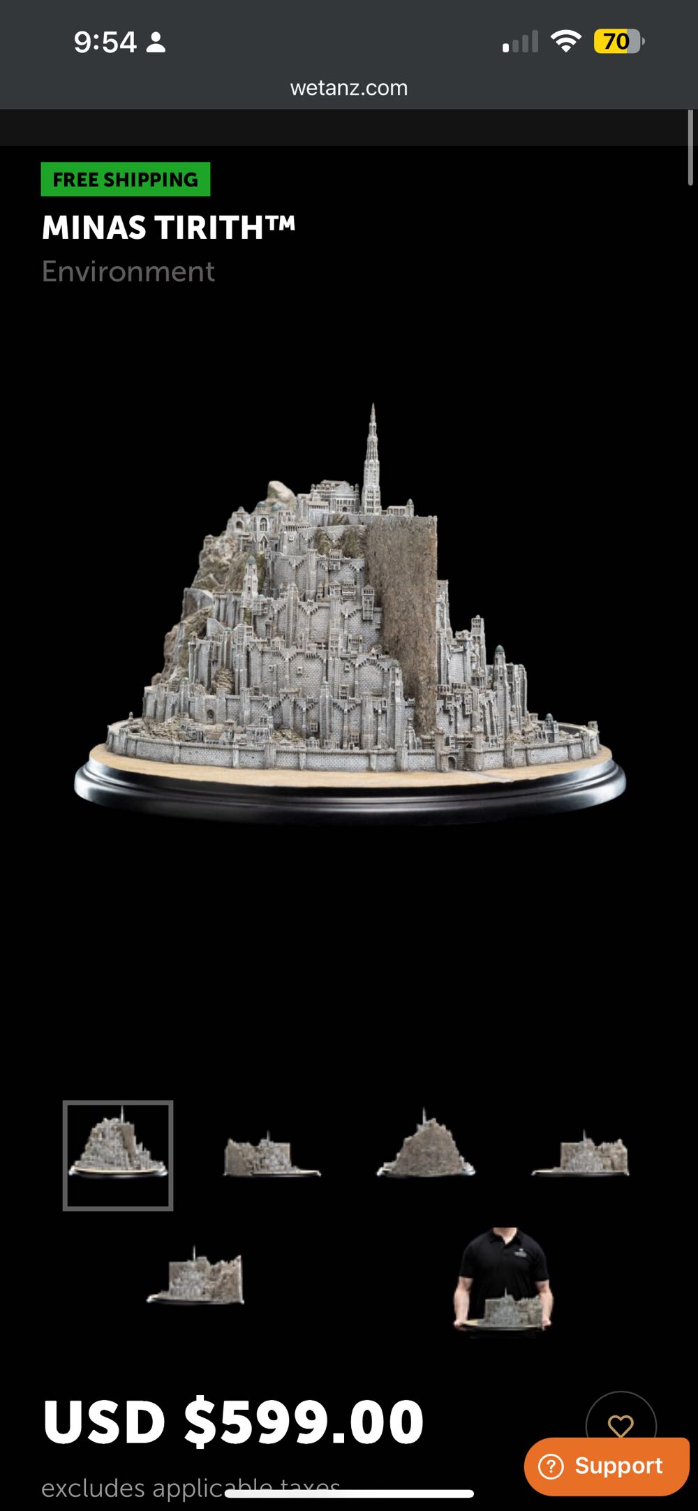 Weta Workshop: The Lord Of The Rings: The Return Of The King: Minas Tirith Figurine - The Lord of the Rings vinyl figure collectible - Main Image 3