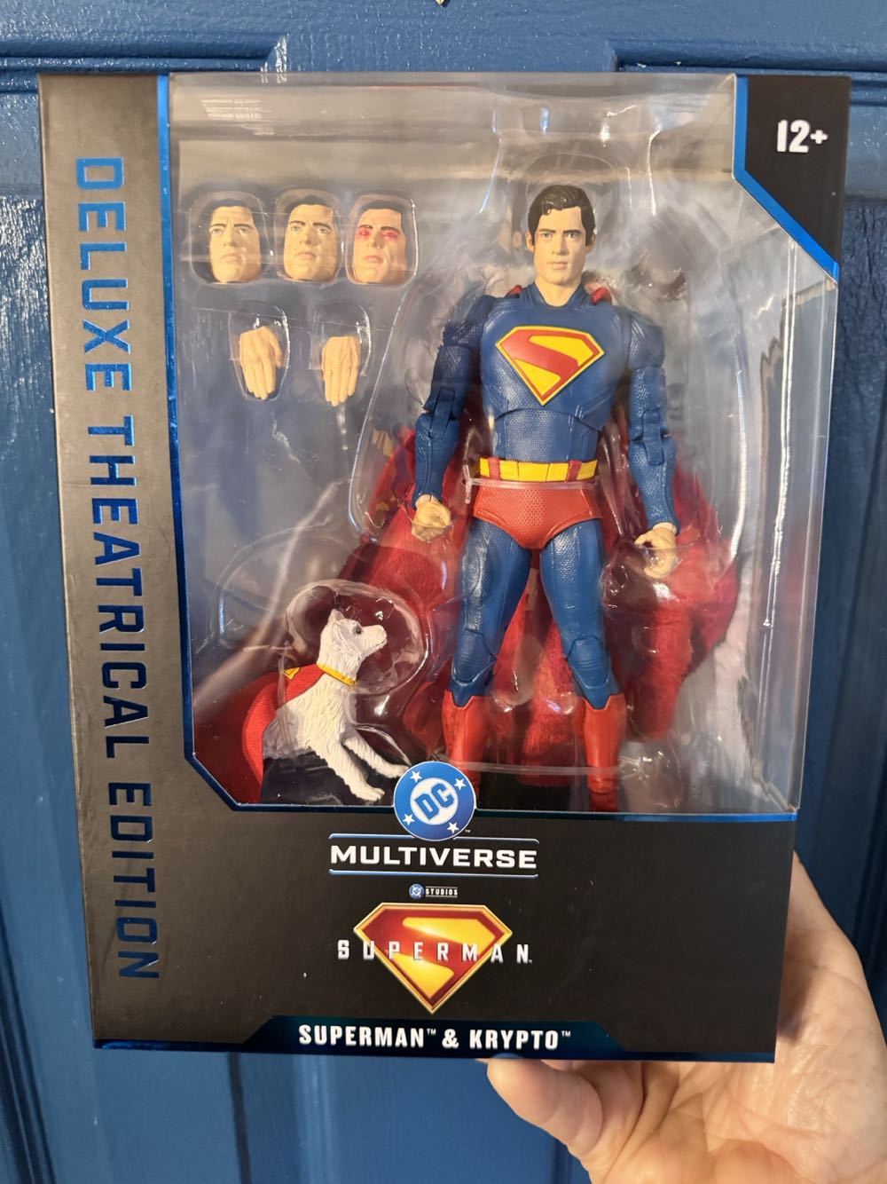 Mcfarlane Toys Dc Theatrical Deluxe 7in Wv1 Superman With Krypto Superman Movie  vinyl figure collectible [Barcode 787926174410] - Main Image 2