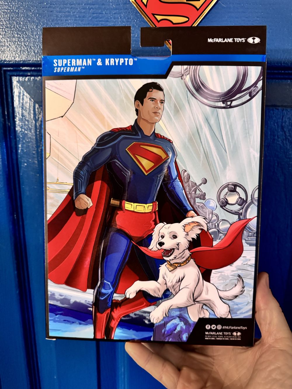 Mcfarlane Toys Dc Theatrical Deluxe 7in Wv1 Superman With Krypto Superman Movie  vinyl figure collectible [Barcode 787926174410] - Main Image 3