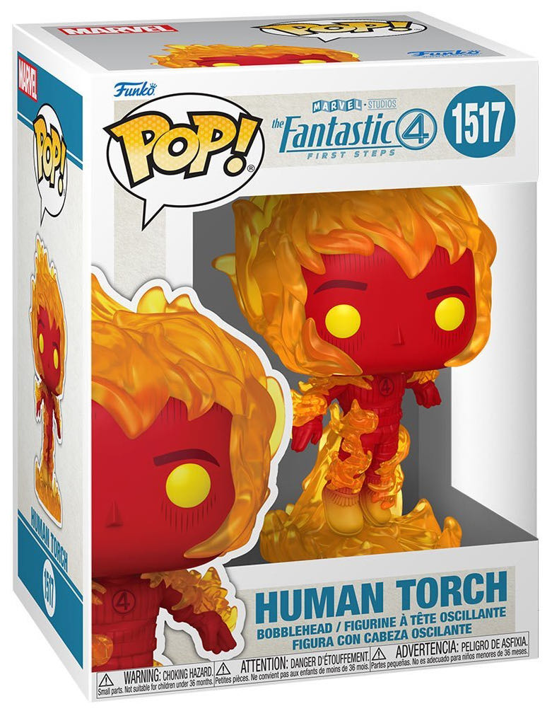 Human Torch - 1517  - I Fantastici 4 (gli Inizi) Marvel Funko Pop - Fantastic Four vinyl figure collectible [Barcode 889698835862] - Main Image 2