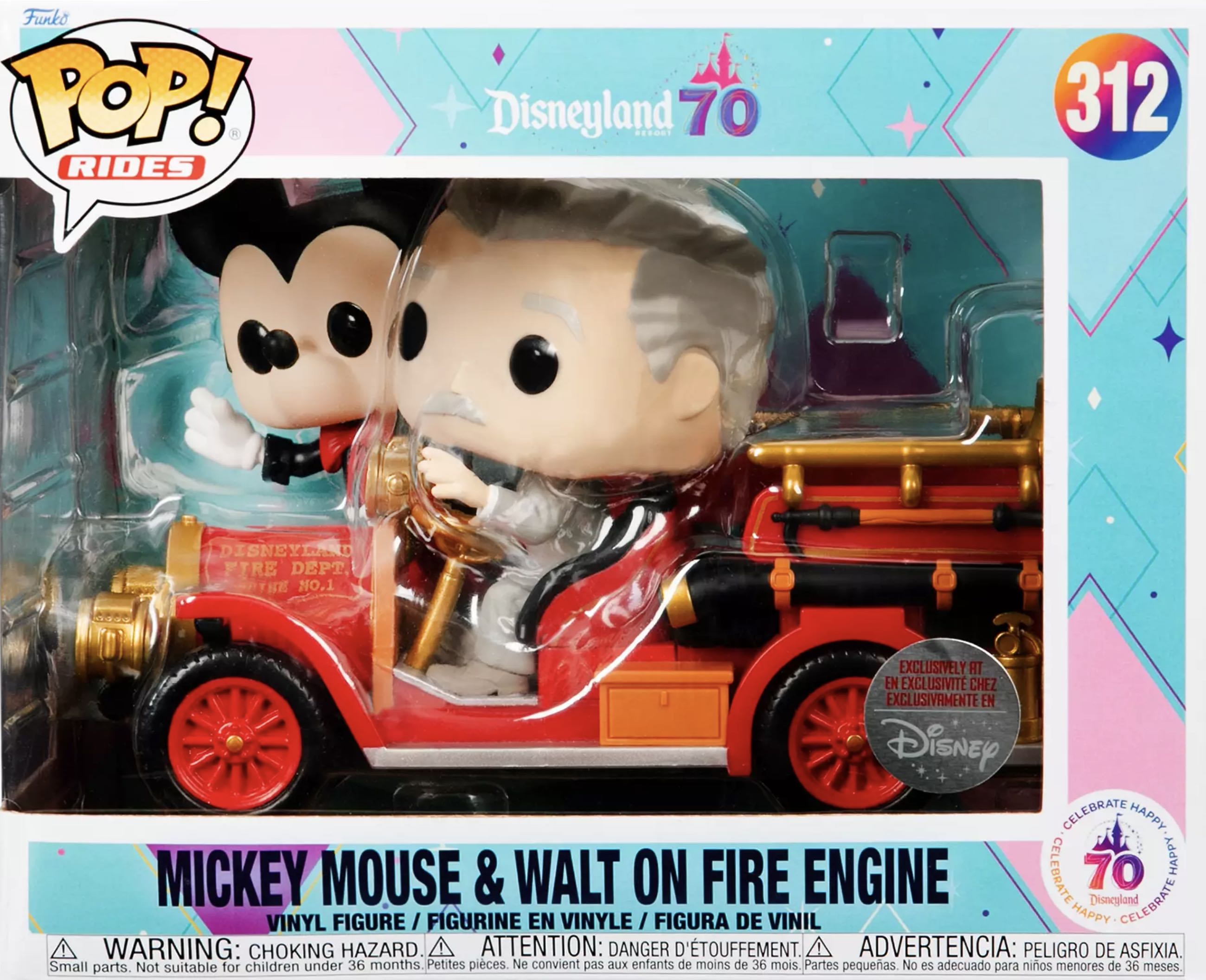 Mickey Mouse and Walt Disney on Fire Engine - Disney Parks vinyl figure collectible [Barcode 436008334036] - Main Image 2