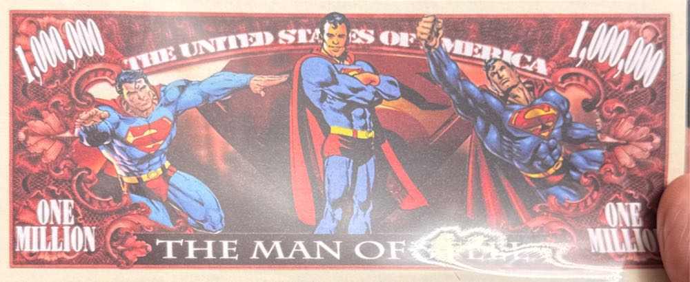 Superman $1 million commemorative bill 2011  vinyl figure collectible - Main Image 2