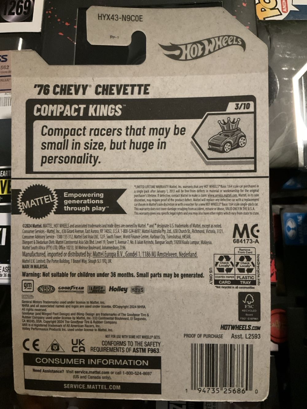 ‘76 Chevy’ Chevette- Hot Wheels Compact King  vinyl figure collectible - Main Image 2