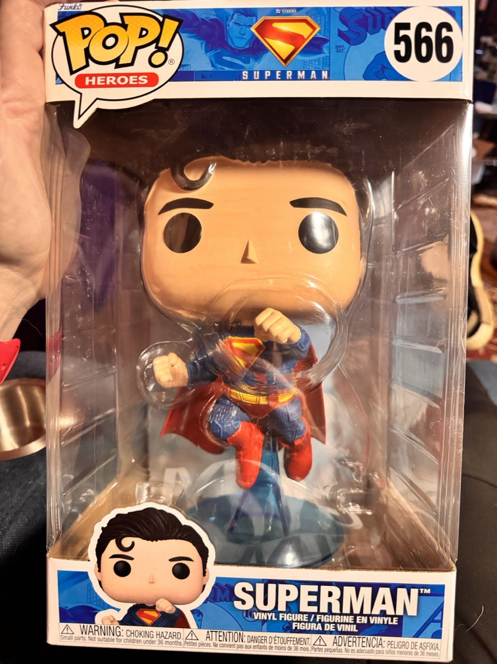 Superman (Movie 2025) 10” Funko Pop #566  vinyl figure collectible [Barcode 889698856461] - Main Image 2