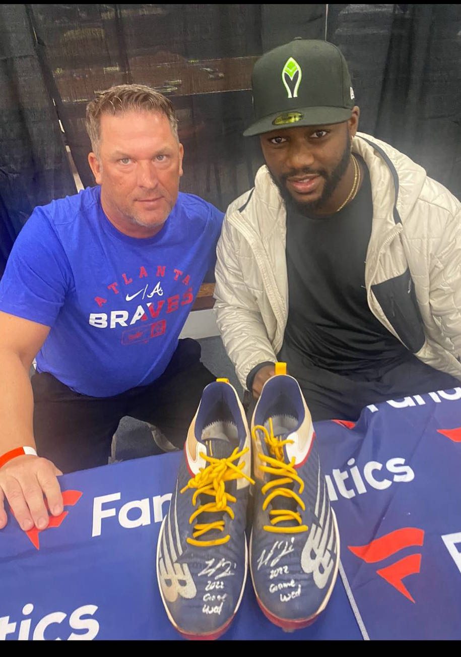 Michael Harris - Autographed - Cleats - Game Used - Brave vinyl figure collectible - Main Image 3