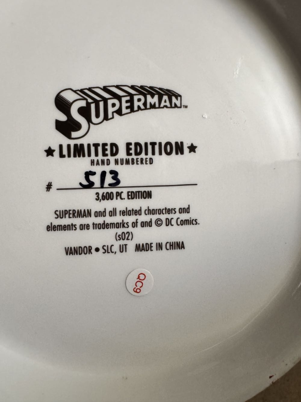 Superman limited edition cookie jar, 513 of 3600  vinyl figure collectible - Main Image 2