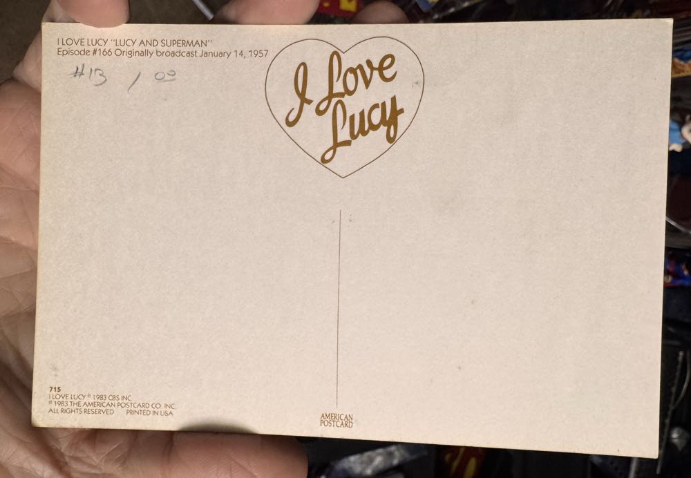 Lucy dressed as Superman from the show. I love Lucy titled Lucy and Superman.  vinyl figure collectible - Main Image 2