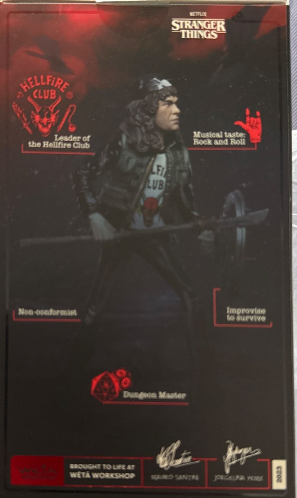 Eddie Munson Limited Edition Weta Workshop Mini Epics Stranger Things Season 4 Eddie Munson Limited Edition - Stranger Things vinyl figure collectible [Barcode 9420024741696] - Main Image 3