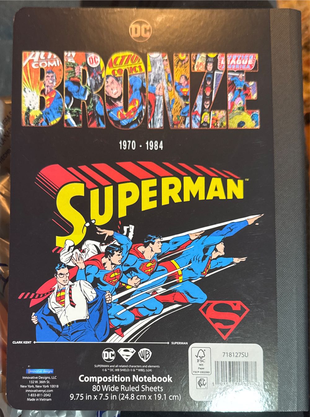 Superman Composition Notebook 2025  vinyl figure collectible [Barcode 191537181277] - Main Image 2