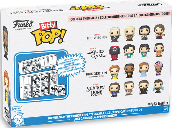 Bitty Pop! Netflix Bridgerton Series 3 Daphne Bridgerton / Simon Basset / Penelope Featherington / Queen Charlotte  vinyl figure collectible [Barcode 889698861274] - Main Image 2