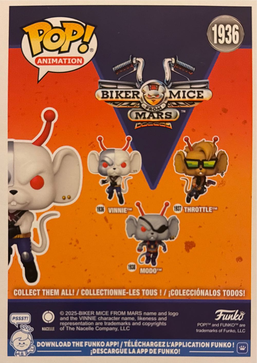 Biker Mice From Mars -1936- Vinnie  vinyl figure collectible [Barcode 889698839990] - Main Image 2