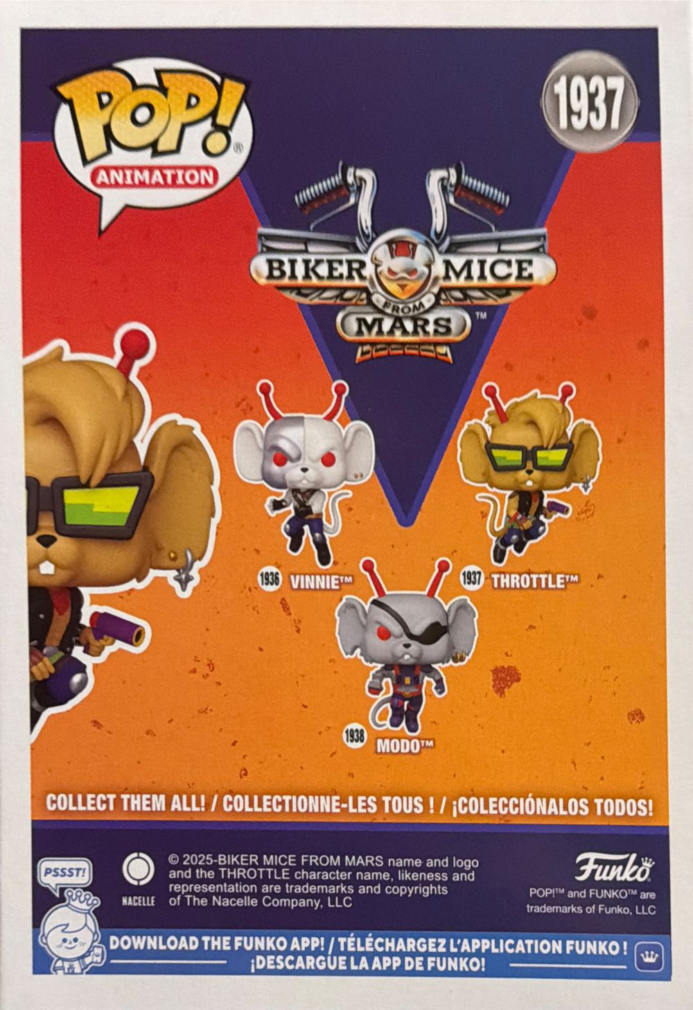Biker Mice From Mars -1937- Throttle  vinyl figure collectible [Barcode 889698839983] - Main Image 2