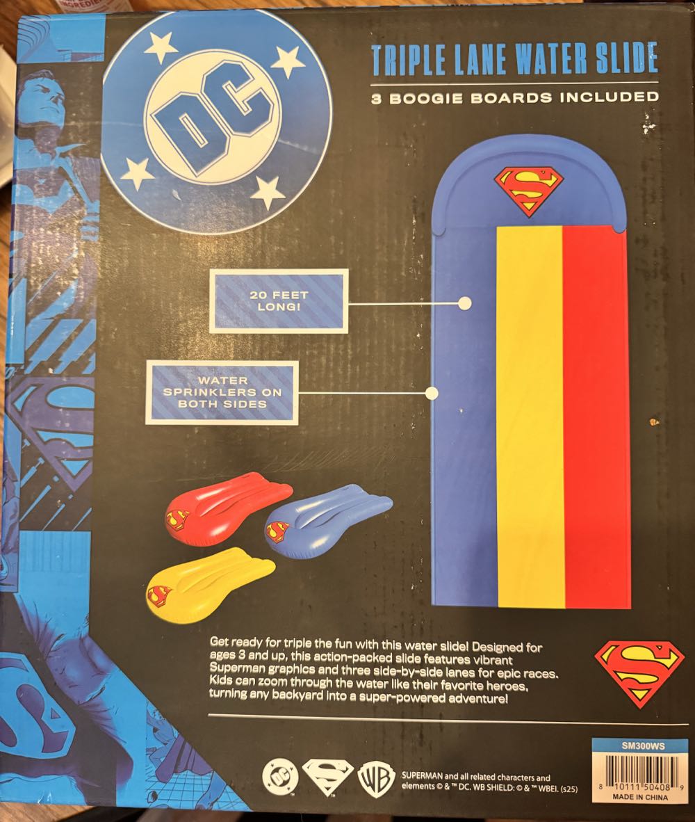 SUPERMAN TRIPLE LANE WATER SLIDE  vinyl figure collectible - Main Image 2