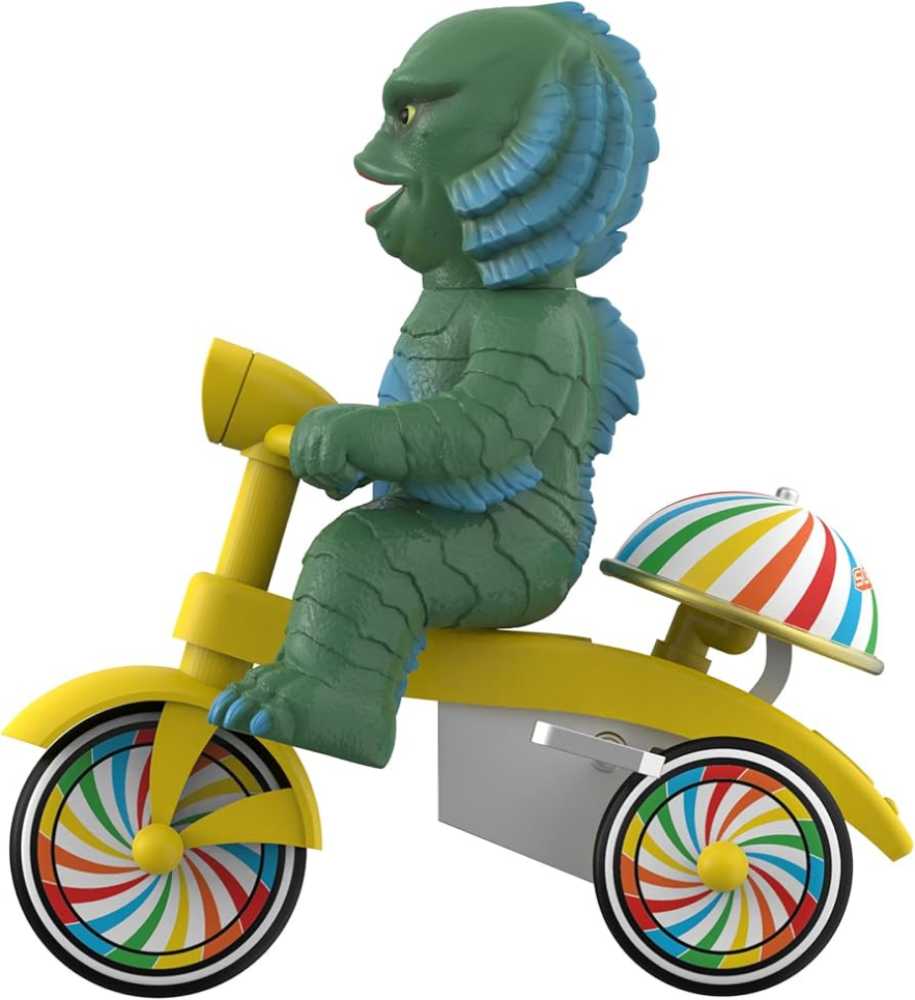 Creature From The Black Lagoon With Wind-up Yellow Trike (Green) - Universal Monsters vinyl figure collectible [Barcode 840049889330] - Main Image 4