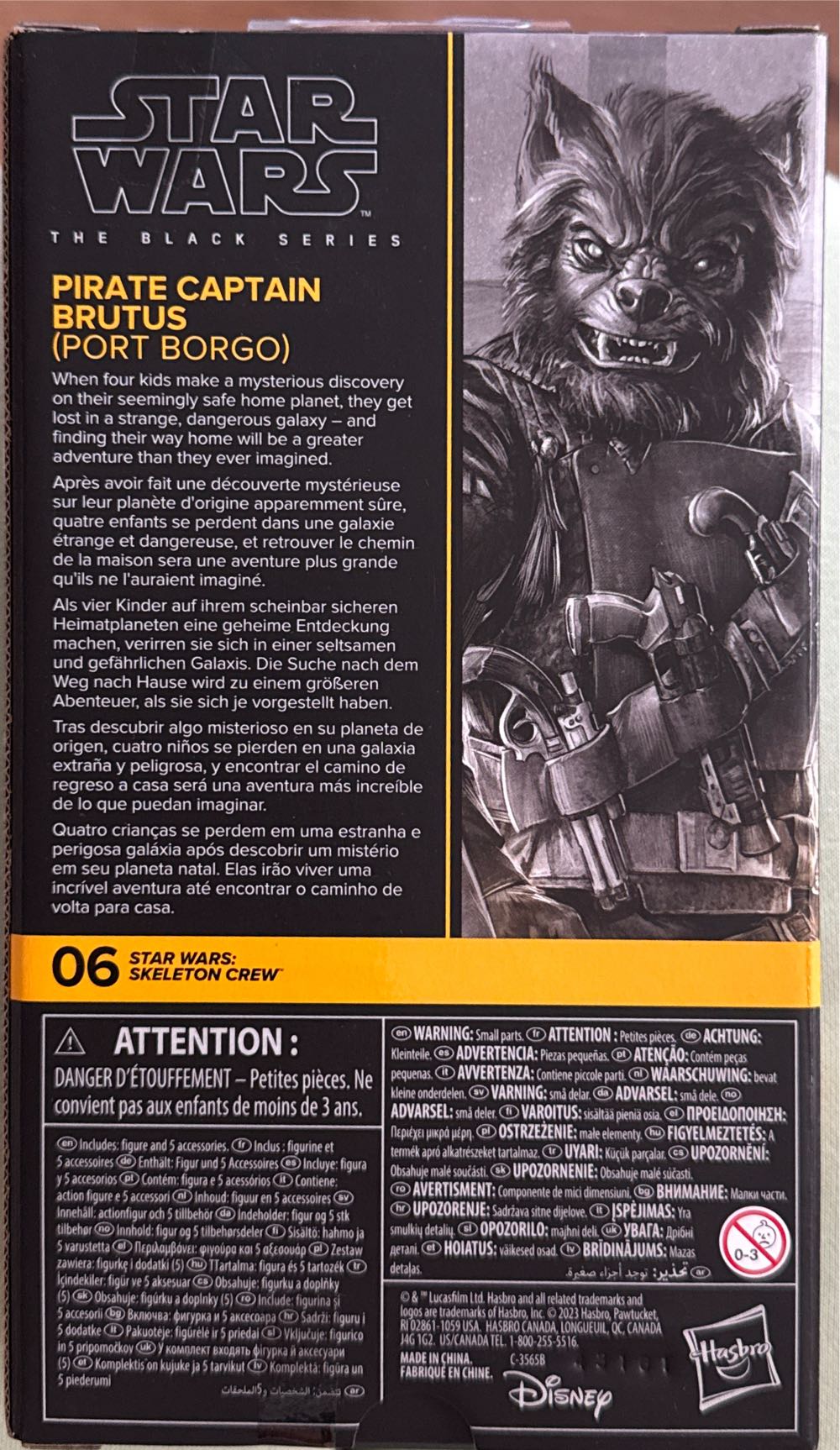 Star Wars The Black Series Skeleton Crew 6 Inch Action Figure Wave 2a Pirate Captain Brutus #06 - Star Wars vinyl figure collectible [Barcode 5010996274953] - Main Image 2