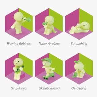 Smiski Blowing Bubbles  vinyl figure collectible - Main Image 3