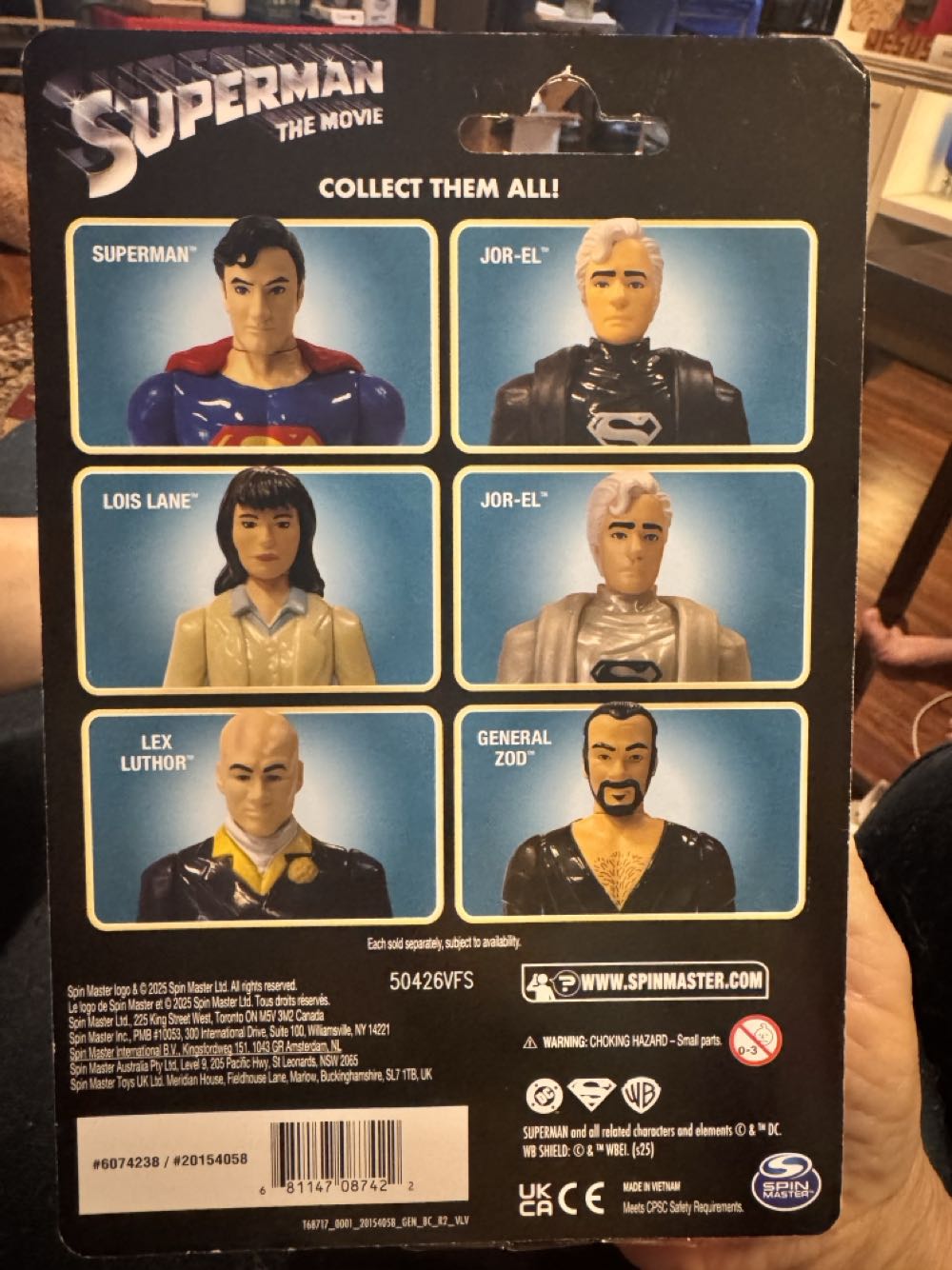 Superman the Movie 2025 Spin Master Dc Superman 3.75”  vinyl figure collectible [Barcode 681147087422] - Main Image 2