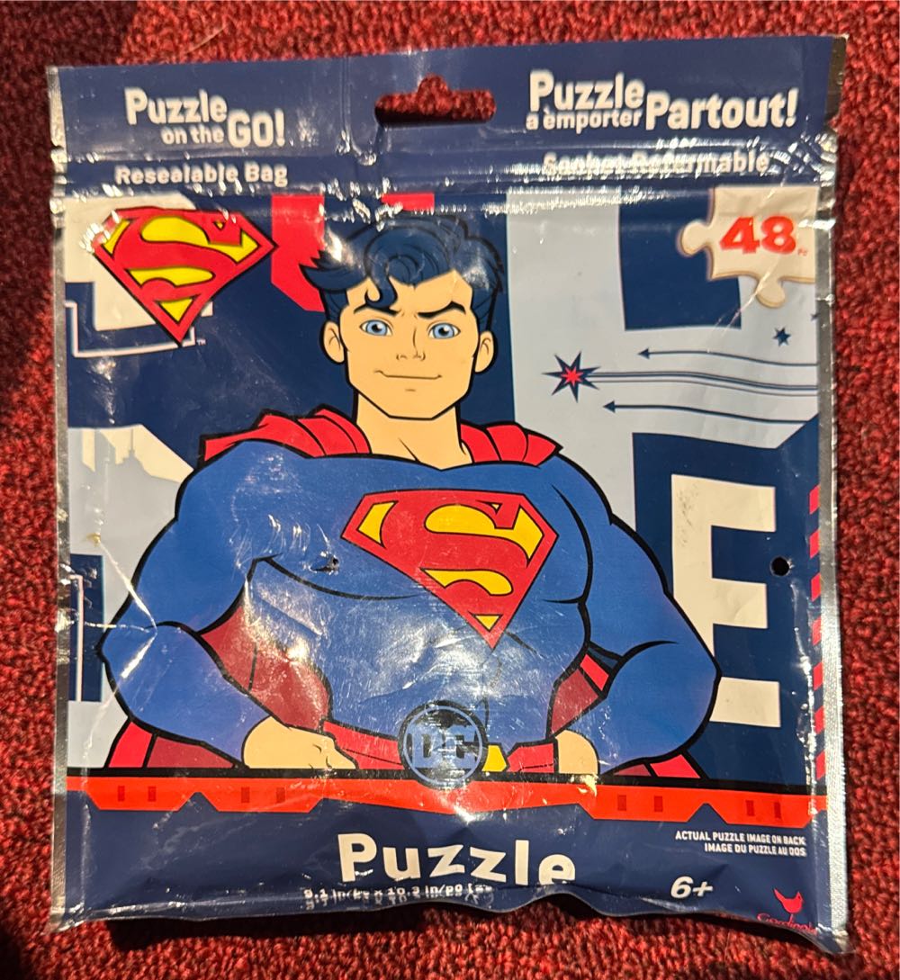 DC Superman Puzzle On The Go 48 Pc Pieces  vinyl figure collectible [Barcode 778988337608] - Main Image 2