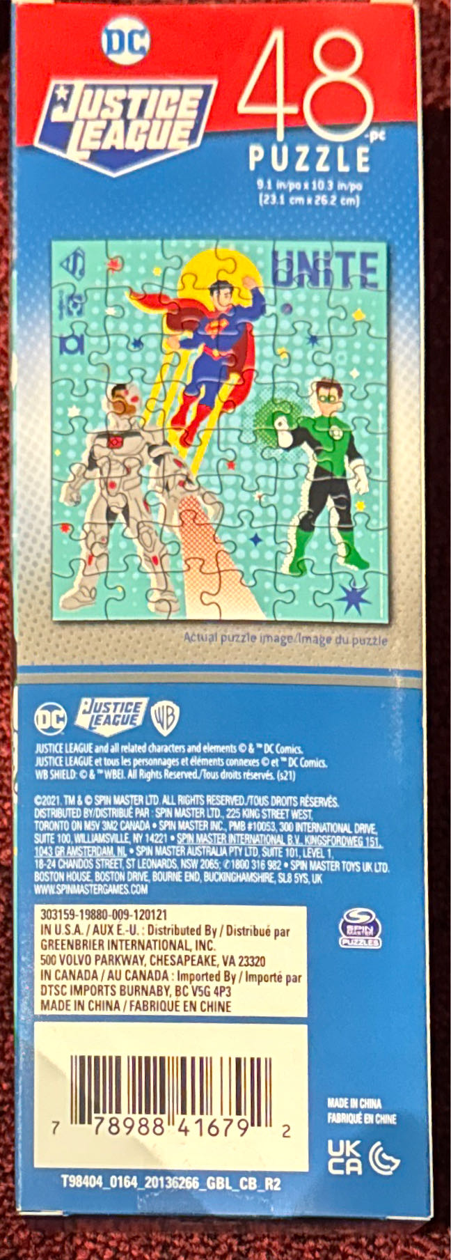 48 Piece Jigsaw Puzzles Justice League Spinmaster Superman 9x10  vinyl figure collectible [Barcode 778988416792] - Main Image 2