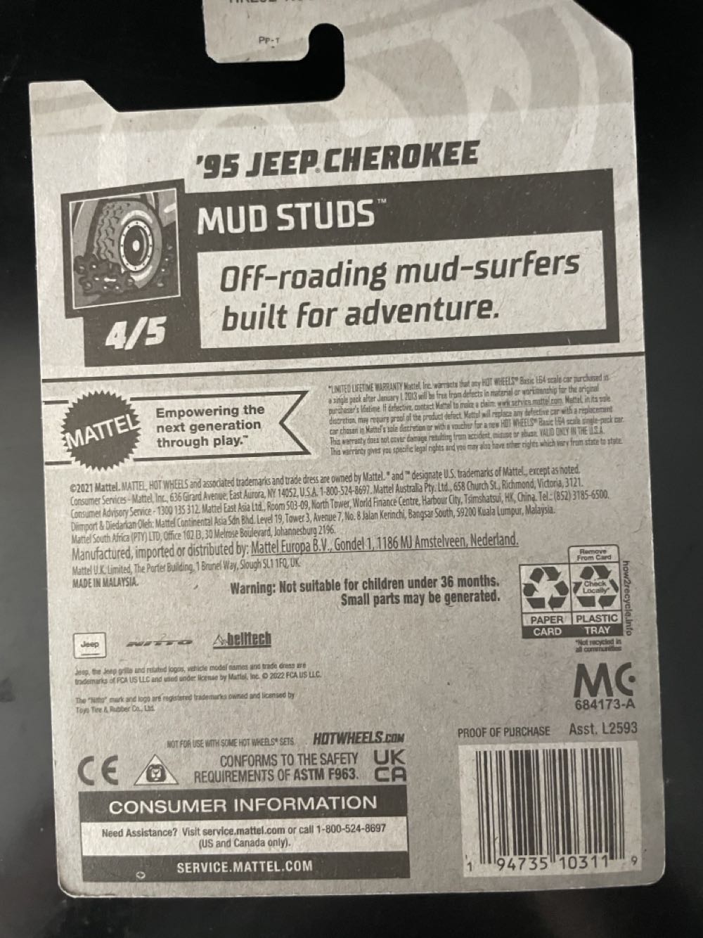‘95 JEEP CHEROKEE  vinyl figure collectible [Barcode 194735103119] - Main Image 2