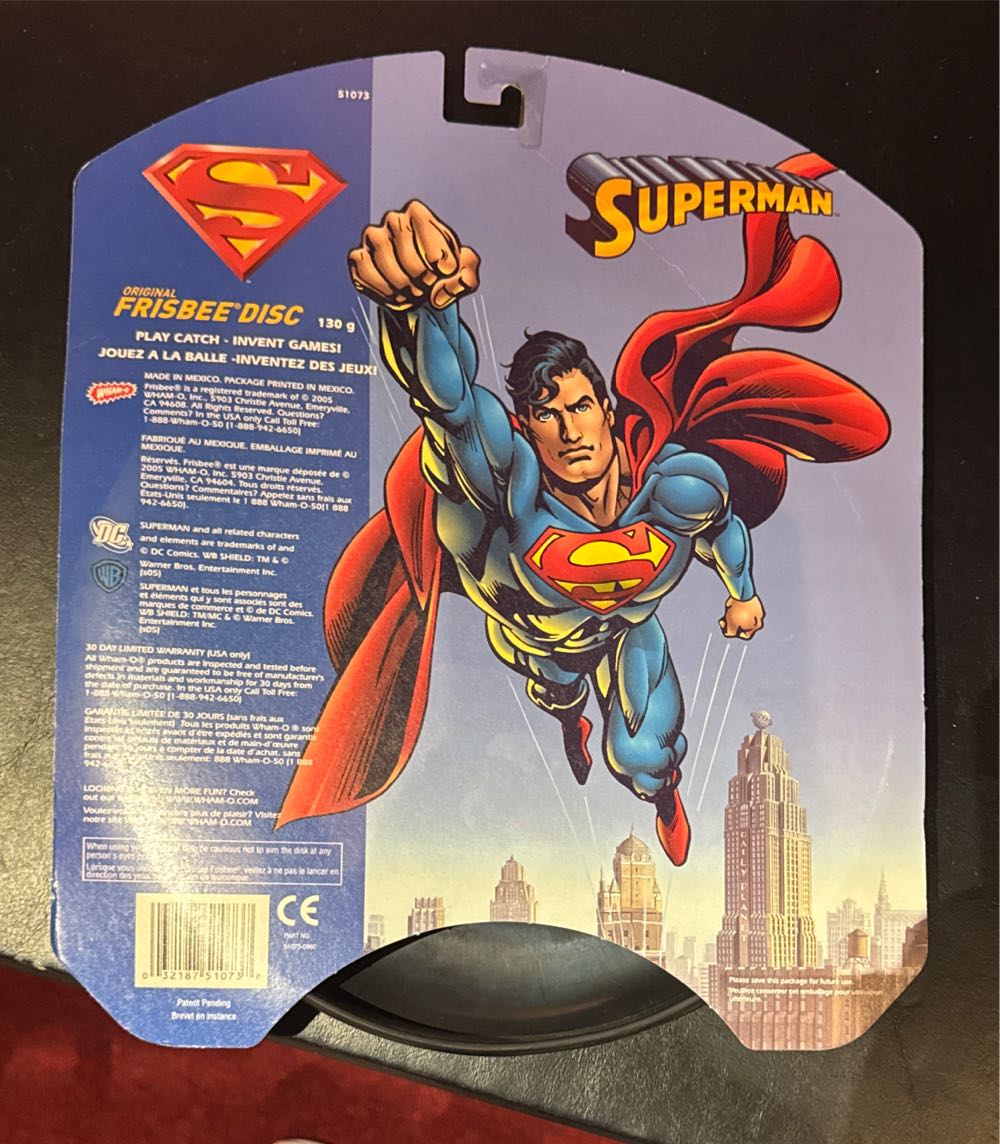Frisbee Disc Superman Wham O  vinyl figure collectible [Barcode 032187510737] - Main Image 2