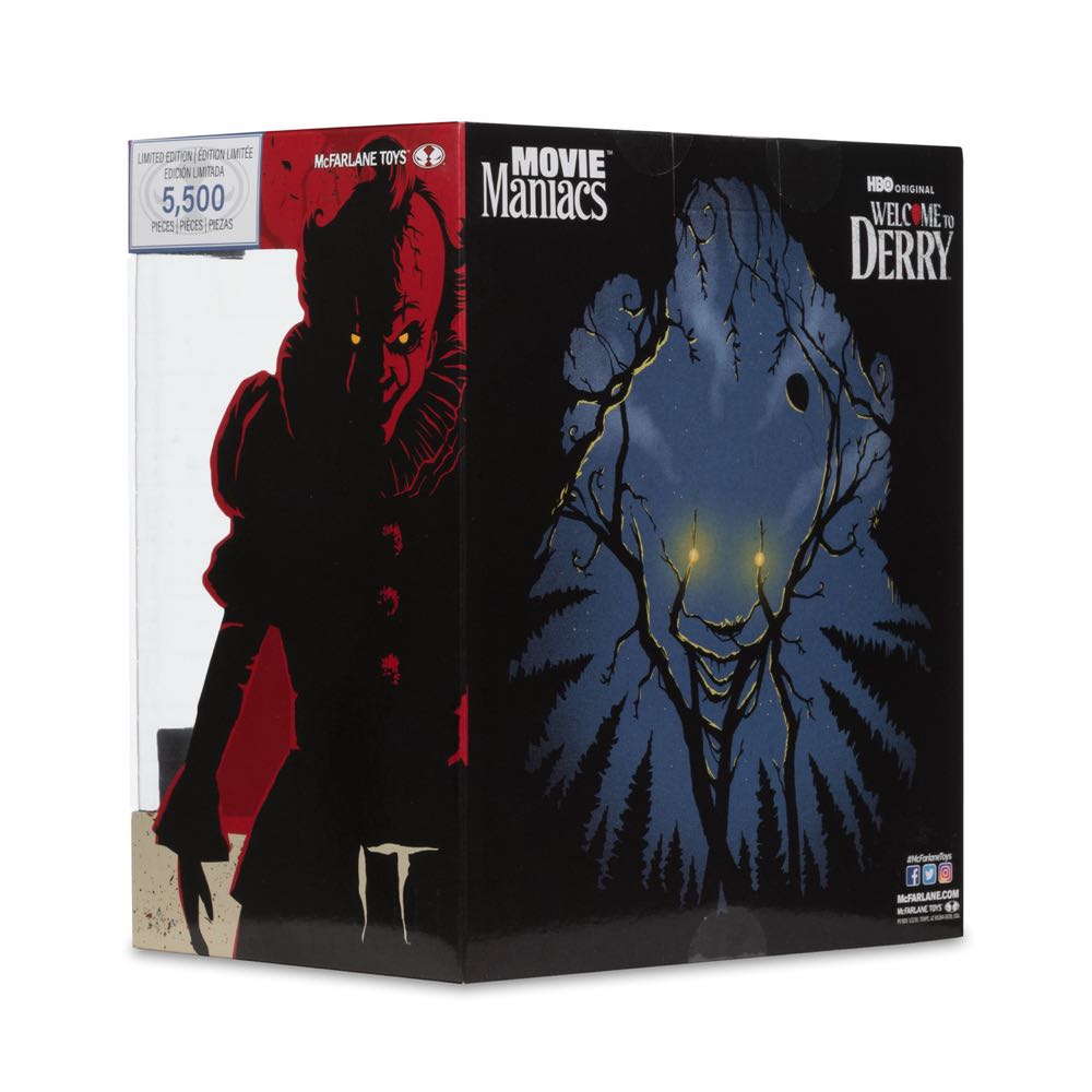 McFarlane Toys Movie Maniacs Pennywise: Welcome To Derry 6in Posed Figure Gold Label  vinyl figure collectible [Barcode 787926141368] - Main Image 3