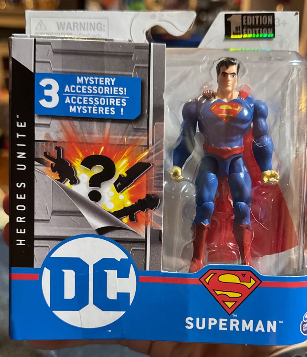 Dc Heroes Unite 4 Inch Action Figure | Superman  vinyl figure collectible [Barcode 778988294031] - Main Image 2