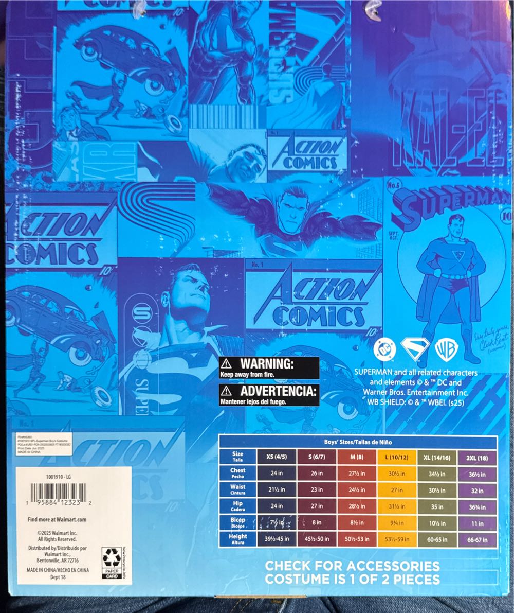 Superman 2025 Boys Rubies Costume  vinyl figure collectible - Main Image 2