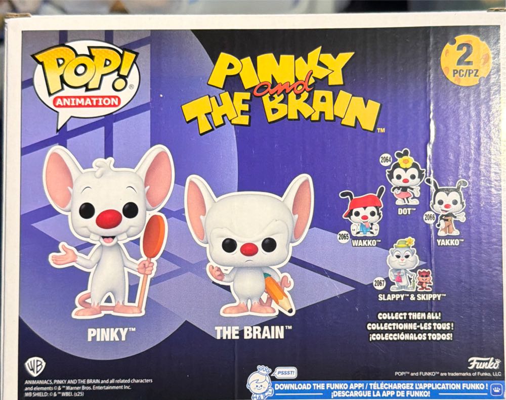 Funko Pop! Animation: Pinky & The Brain 2-pack Collectable Vinyl Figure Gift Idea Official Merchandise Toys For Kids & Adults Cartoon Fans  vinyl figure collectible [Barcode 889698866941] - Main Image 2