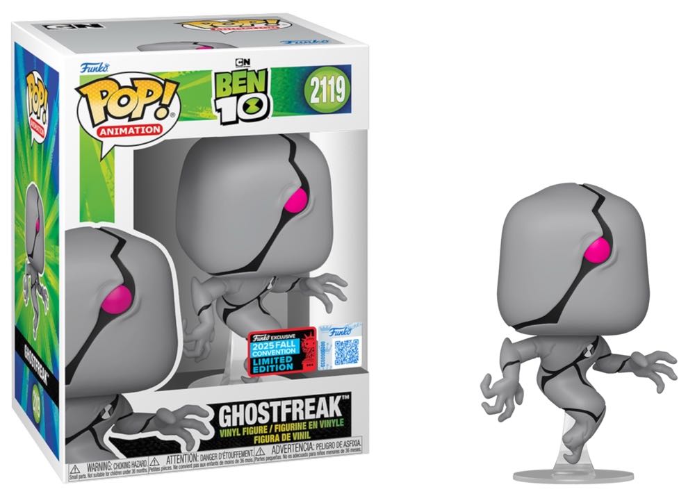 Funko Pop! Animation Ben 10 Ghostfreak Vinyl Figure Fall Convention Exclusive 4.6 Inches - Ben 10 vinyl figure collectible [Barcode 889698881203] - Main Image 2