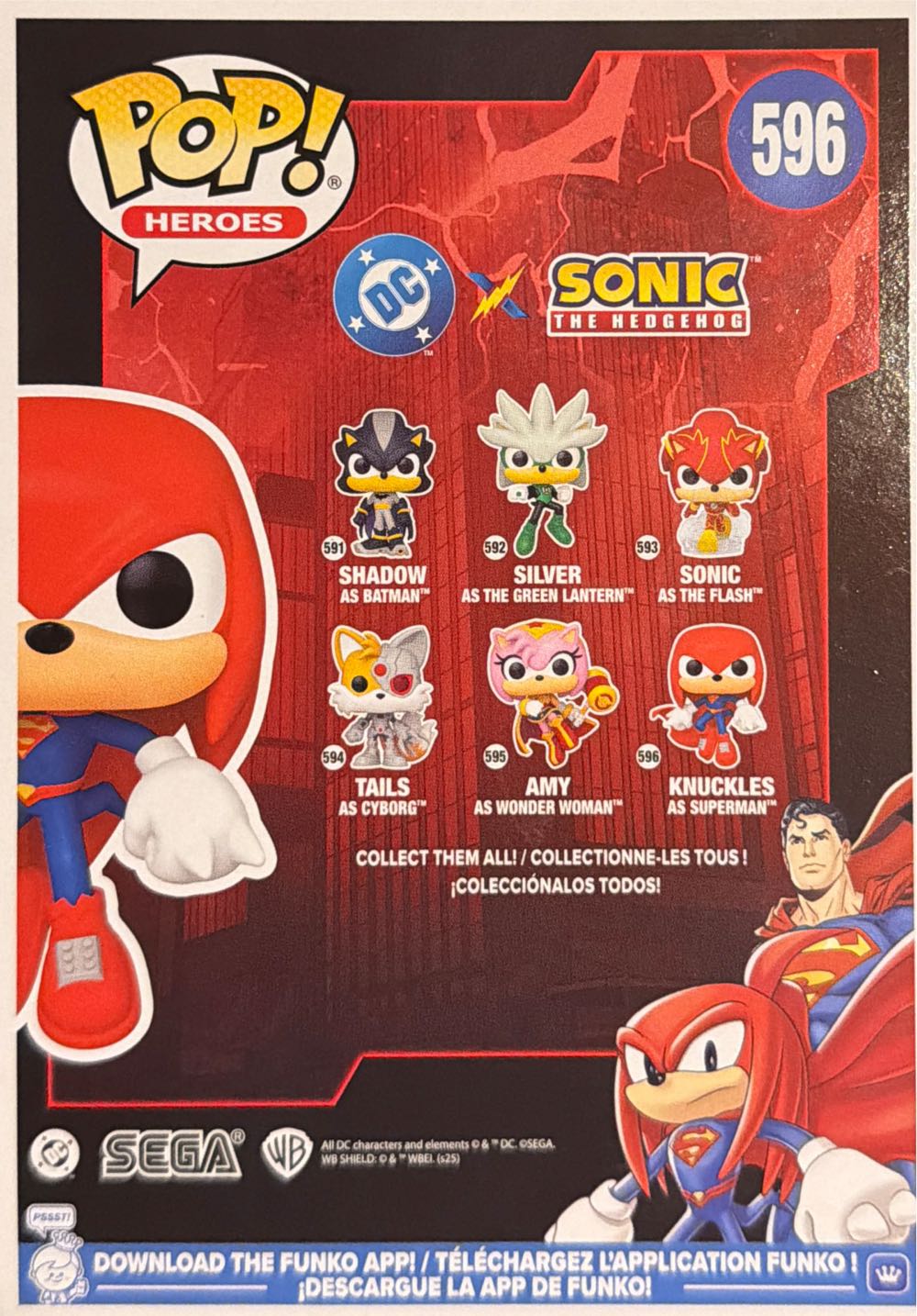 Knuckles As Superman - DC Comics vinyl figure collectible [Barcode 889698889087] - Main Image 4