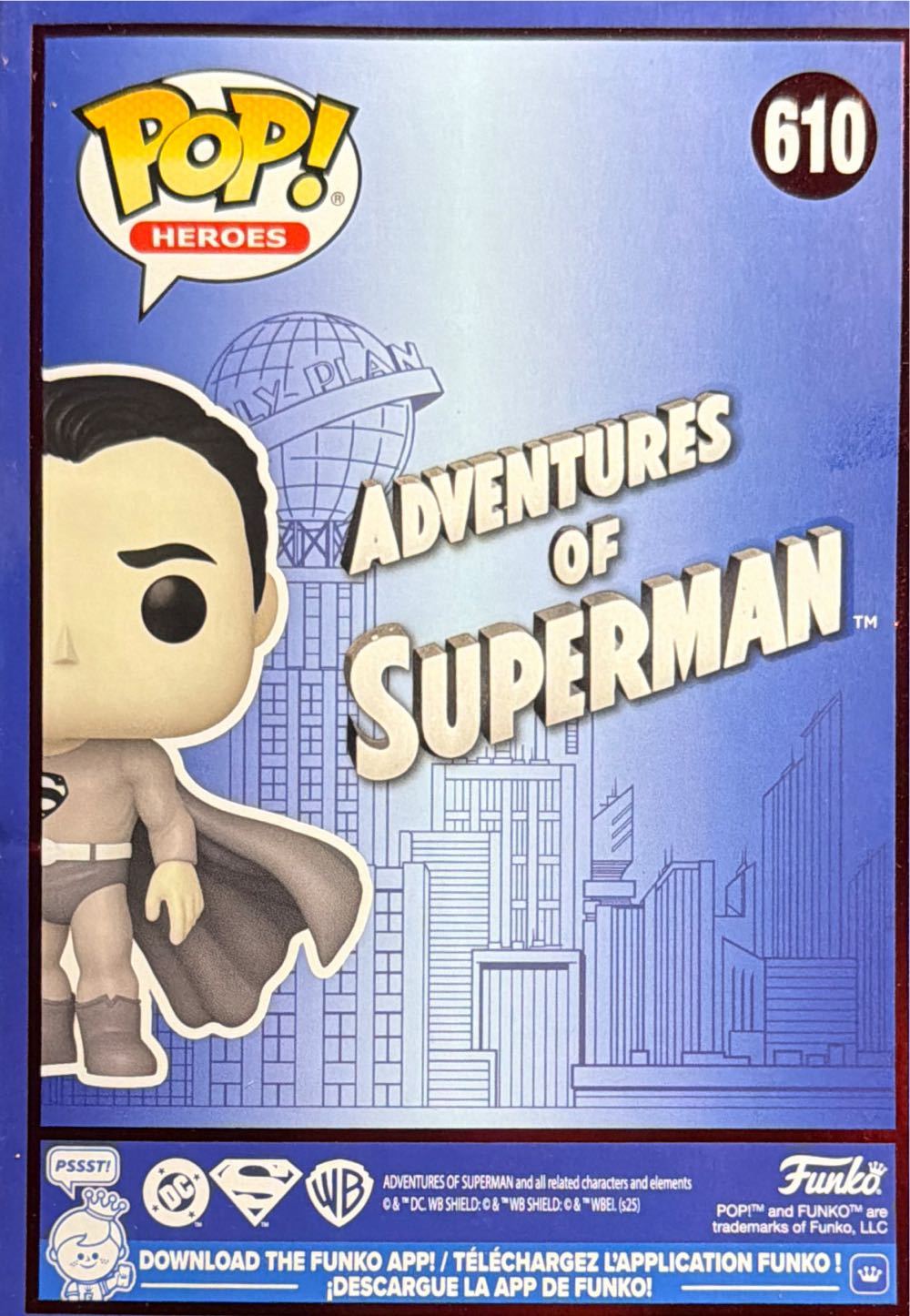 Funko Pop Superman 610 George Reeves - DC Universe vinyl figure collectible [Barcode 889698862295] - Main Image 3