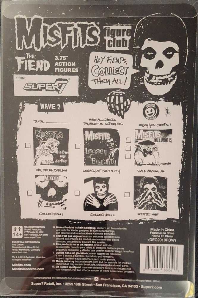 Super7 Misfits Collection 1 The Fiend  - Misfits vinyl figure collectible [Barcode 811169036096] - Main Image 2