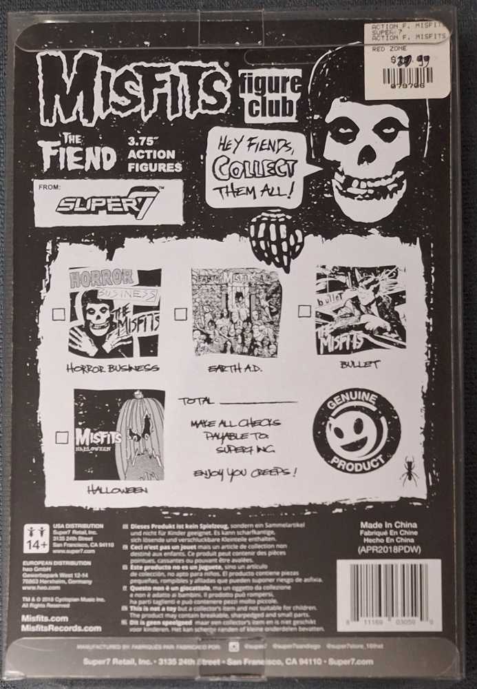 Super7 Misfits Earth A.D. The Fiend Regular  - Misfits vinyl figure collectible [Barcode 811169030582] - Main Image 2