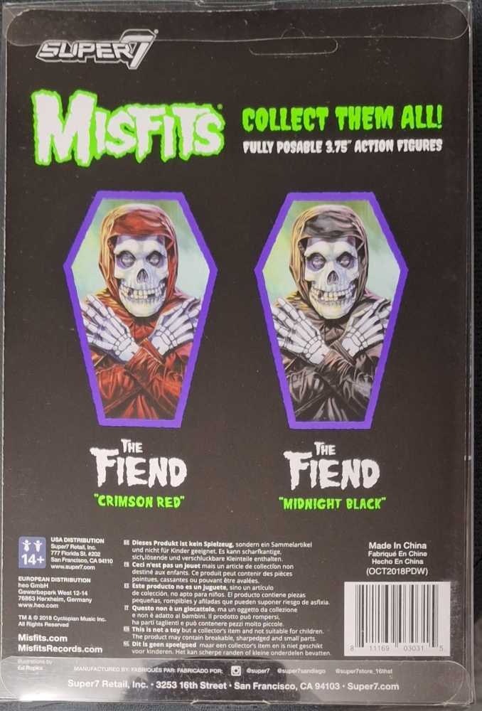 Super7 Misfits The Fiend Midnight Black  - Misfits vinyl figure collectible [Barcode 811169030292] - Main Image 2