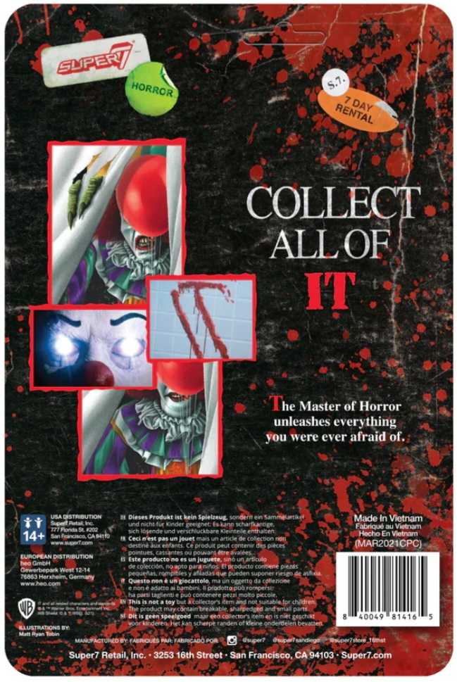 Super7 IT Pennywise Regular  - It vinyl figure collectible [Barcode 840049814165] - Main Image 2