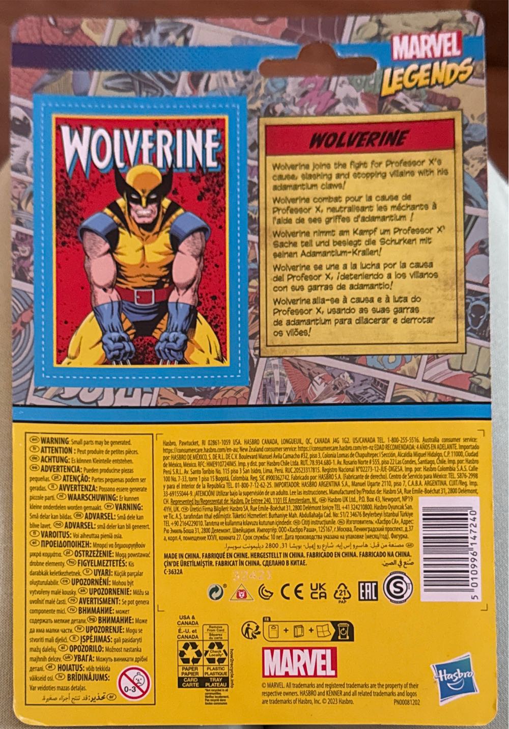 Marvel Legends Series Retro 375 Collection Wolverine 3.75-inch Collectible Action Figure Toys For Ages 4 And Up  vinyl figure collectible [Barcode 5010996147240] - Main Image 3