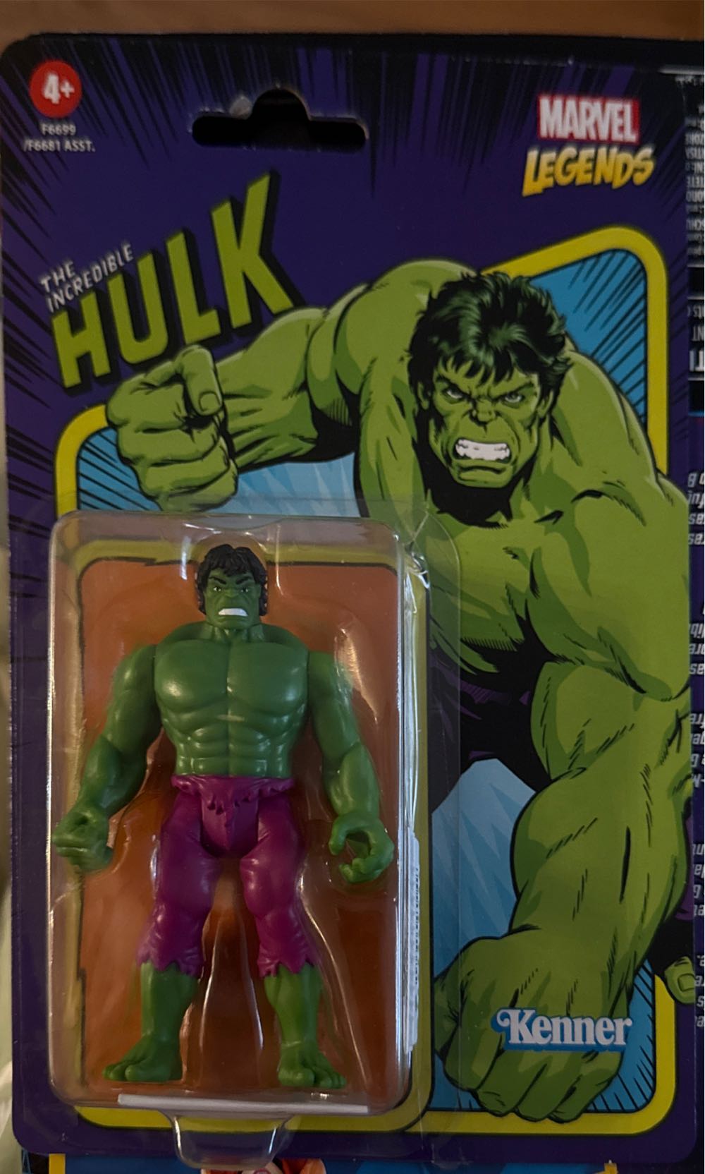 Hulk Marvel Legends Series Retro 375 Collection Hulk 3.75-inch Collectible Action Figurestoys  vinyl figure collectible [Barcode 5010996147257] - Main Image 2