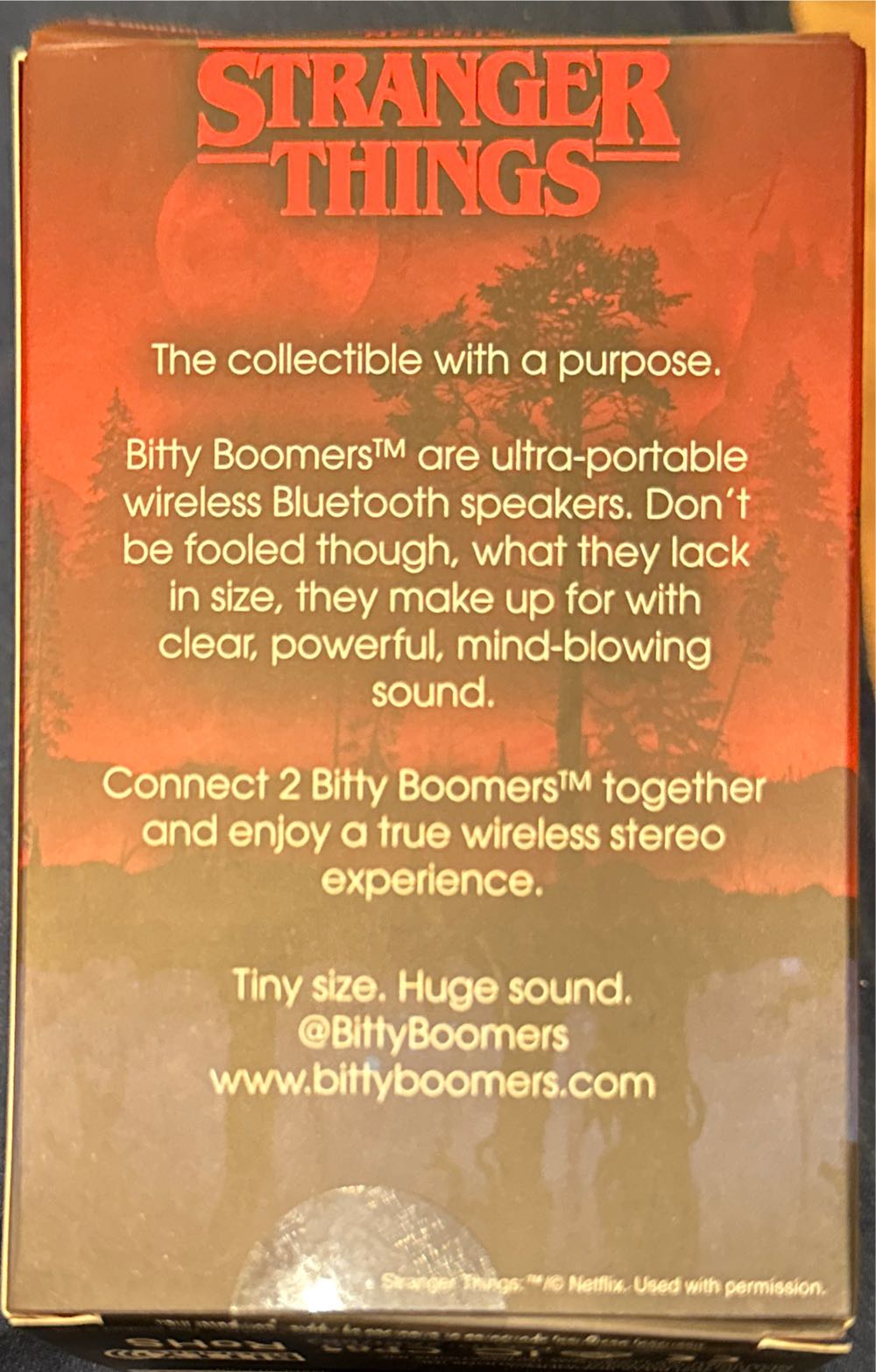 Demogorgon Netflix Stranger Things Demogorgon Bitty Boomers Bluetooth Speaker Tote - Stranger Things vinyl figure collectible [Barcode 746507363728] - Main Image 3