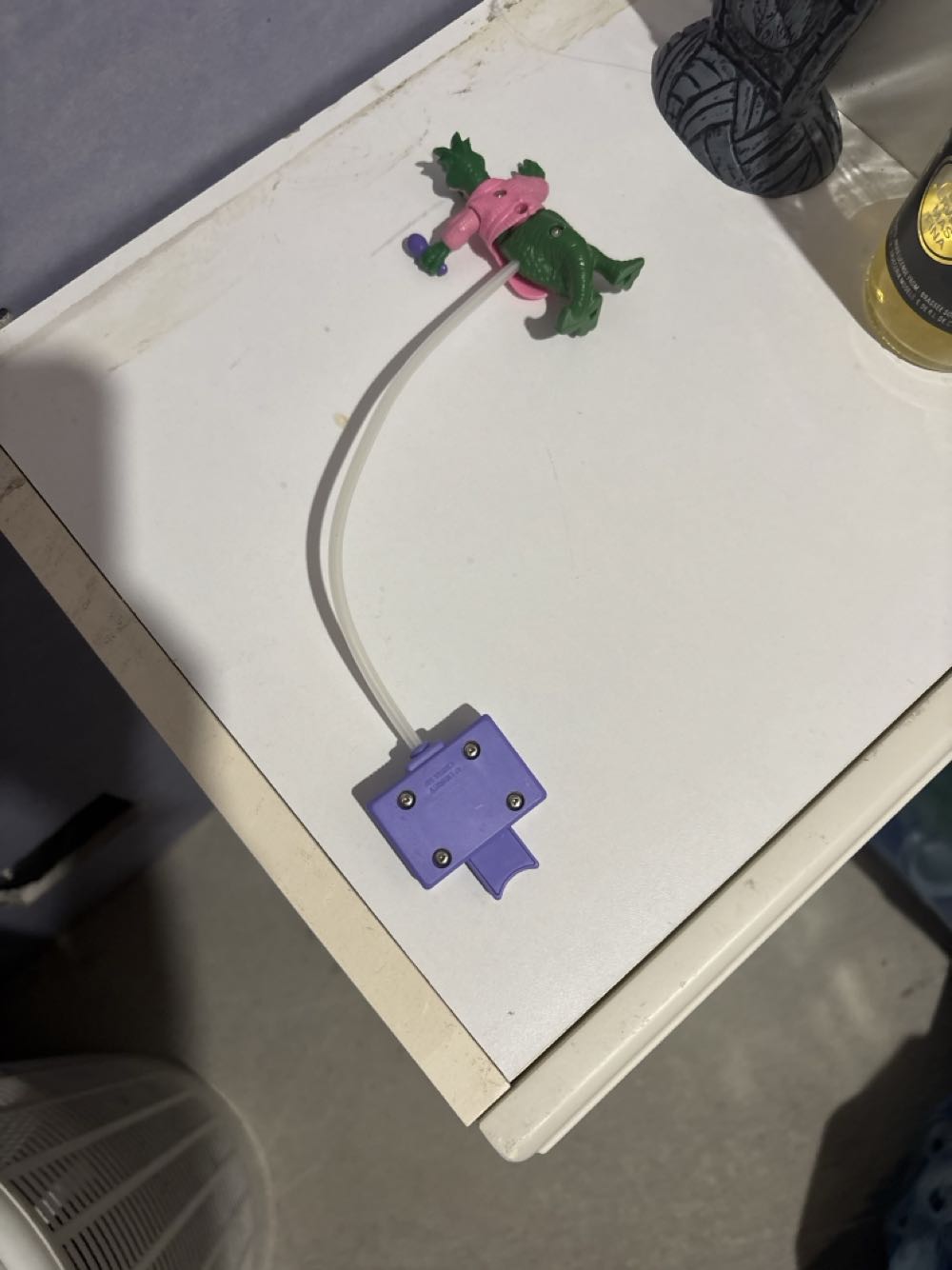 Green Creature with Pink Sweater (tethered clip) - McDonald vinyl figure collectible - Main Image 2