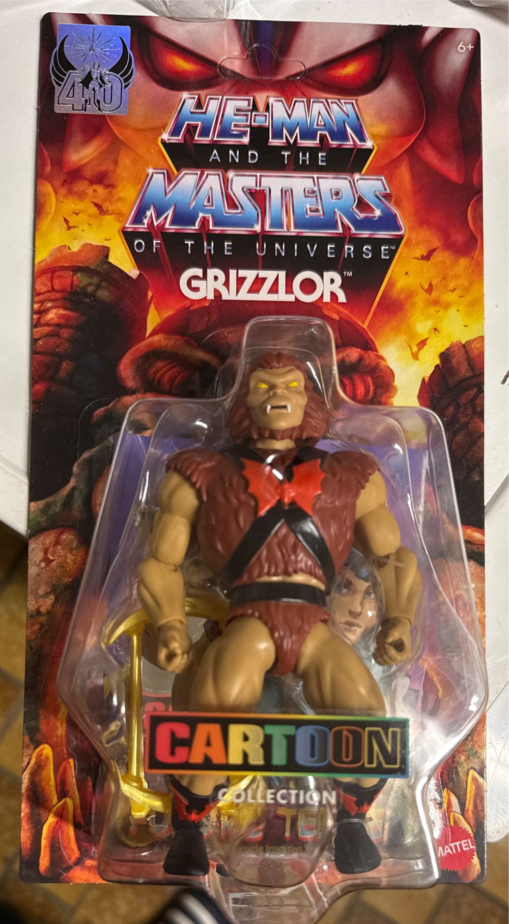 Masters Of The Universe Origins Action Figure Cartoon Collection Grizzlor 5.5-inch 1980s Motu Tv Hairy Villain Detailed Design & Mirror Accessory  vinyl figure collectible [Barcode 194735264209] - Main Image 2