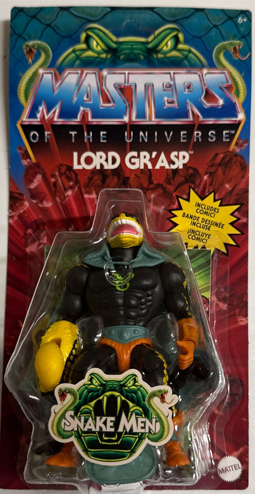Masters Of The Universe Motu Origins Cartoon Collection Lord Gr’asp Snake Man Action Figure With Claw Shield And Staff Toy Gift For Boys And Girls 6 Years Hyd30  vinyl figure collectible [Barcode 194735244270] - Main Image 2