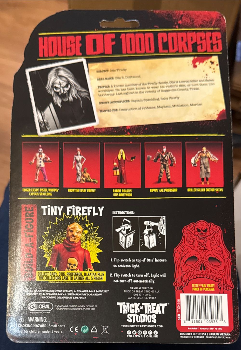 Otis Driftwood Trick Or Treat Studios House Of Corpses 5 Inch Action Figure | Otis  vinyl figure collectible [Barcode 811501039358] - Main Image 3