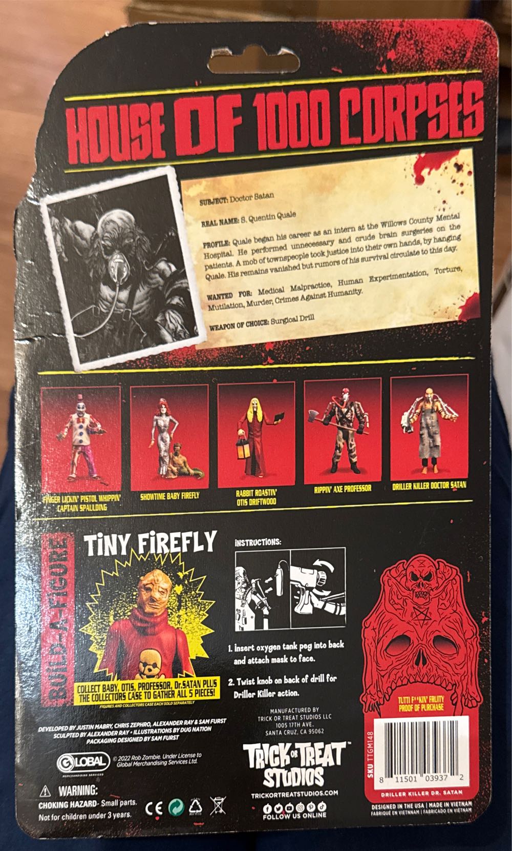 Doctor Satan Trick Or Treat Studios House Of Corpses 5 Inch Action Figure | Dr. Satan  vinyl figure collectible [Barcode 811501039372] - Main Image 3