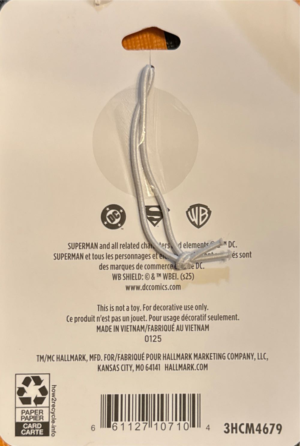 Superman Shield Hallmark Ornament  vinyl figure collectible [Barcode 661127107104] - Main Image 2