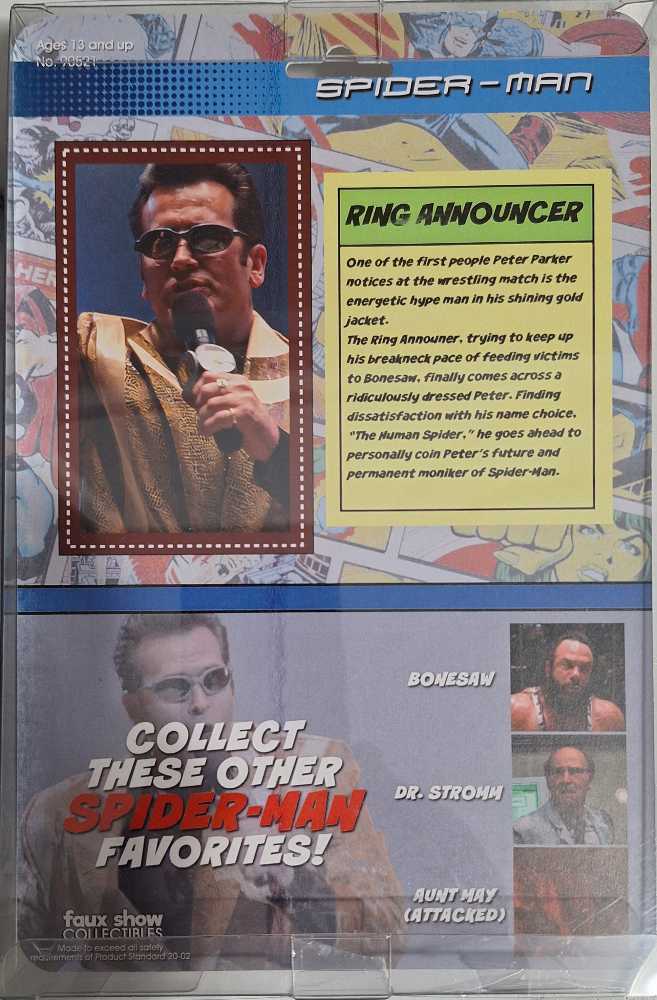 Faux Show Collectibles Spiderman Ring Announcer (Bruce Campbell) - Spider-Man vinyl figure collectible - Main Image 2