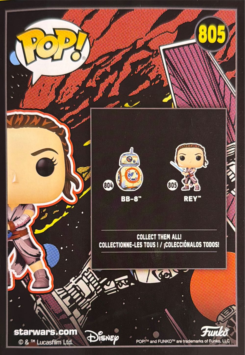 Rey Pop! Star Wars Rey  vinyl figure collectible [Barcode 889698885768] - Main Image 3