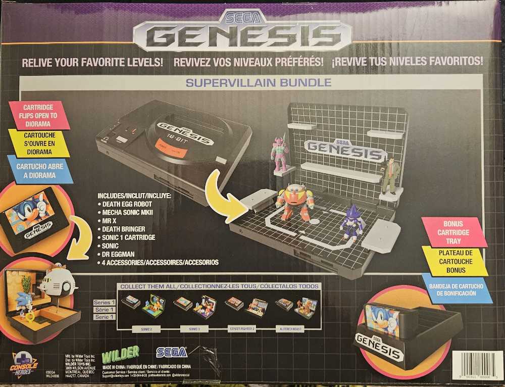 Console Heroes Sega Genesis Display Console - Supervillain Boss Bundle + Sonic  vinyl figure collectible - Main Image 2