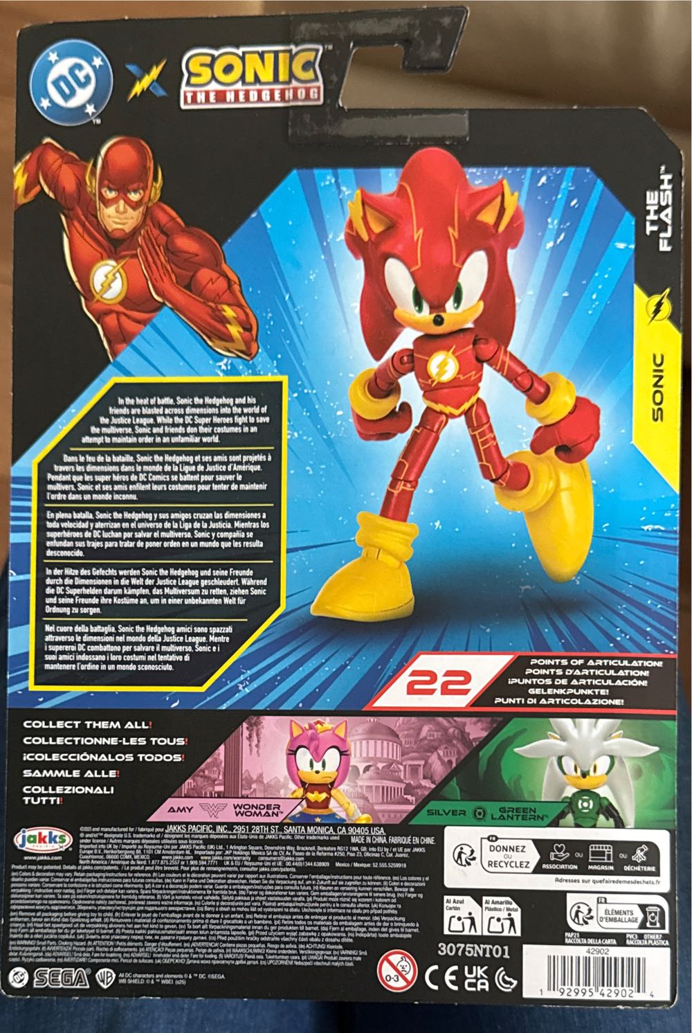 Sonic The Flash Sonic The Hedgehog Sonic As The Flash Action Dc Jakks Pacific 5” - Sonic the Hedgehog vinyl figure collectible [Barcode 192995429024] - Main Image 2